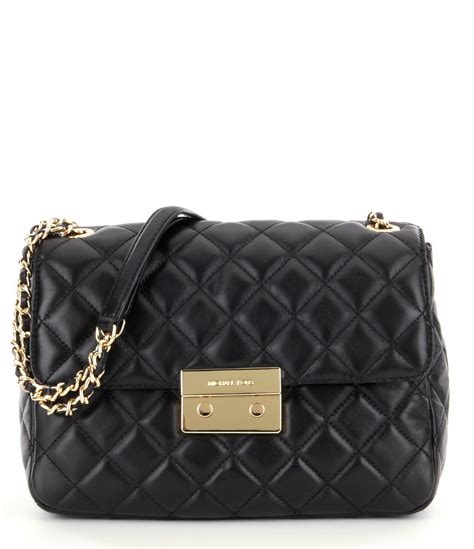 michael kors small black sloan quilted leather handbag|Michael Kors Sloan Quilted Bags & Handbags for Women.